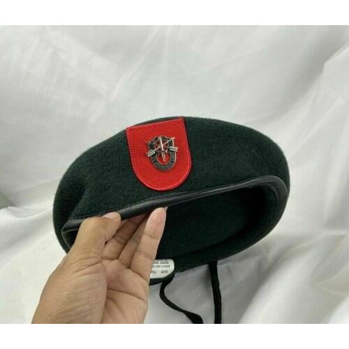 US Army 7th Special Forces Group Blackish Green Beret Special Forces Sf Insignia Hat Military Store