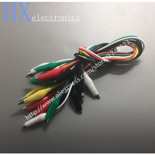 Free shipping 10PCS Double-headed with alligator clip test cable maintenance cable length 46CM