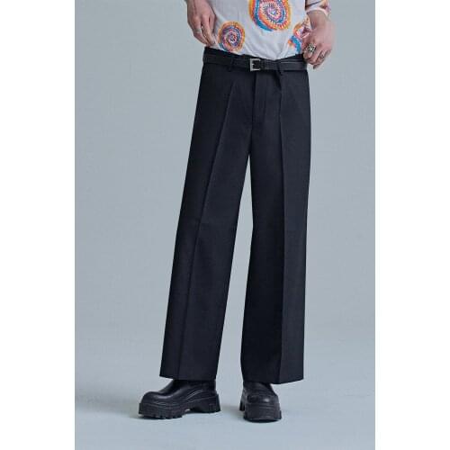 Trousers mens high end summer thin mens trousers casual loose trousers mens high waist trousers large pants