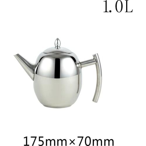 1L/1.5L Belly Shape Tea Pot Handheld Design Water Kettle 304 Stainless Steel Tea Kettle With Filter Water Pot
