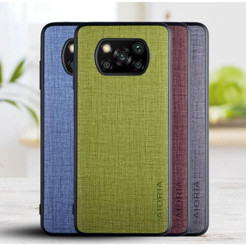 Case for Xiaomi Poco X3 NFC M3 F2 Pro X2 Pocophone F1 case cover,Cross pattern design with TPU+PU 2in1 Material