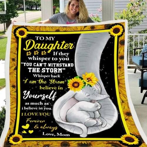 Print Text Flannel Blanket Bedspread Sofa Nap Body Wrap Cover Warm Silent Whisper Bedclothes Gift Daughter Sweet Sleep Blanket