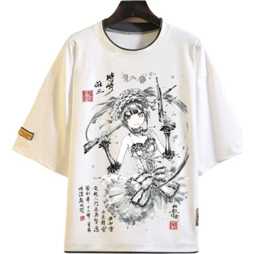 DATE A LIVE T-shirt Anime T Shirt men Women t shirt Tokisaki Kurumi Yoshino Yatogami Tohka cosplay t shirt