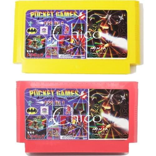 Hot 150 in 1 for 8 bit video Game Console Game Cartridge with Rockman 1 2 3 4 5 6 Contra Kirbys Adventure