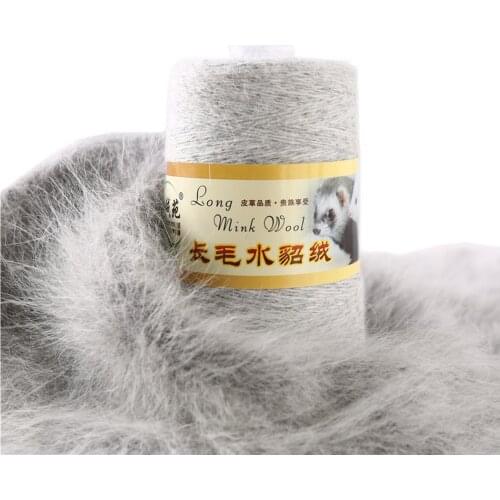 Mink wool woven long wool mink wool hand-woven cashmere yarn