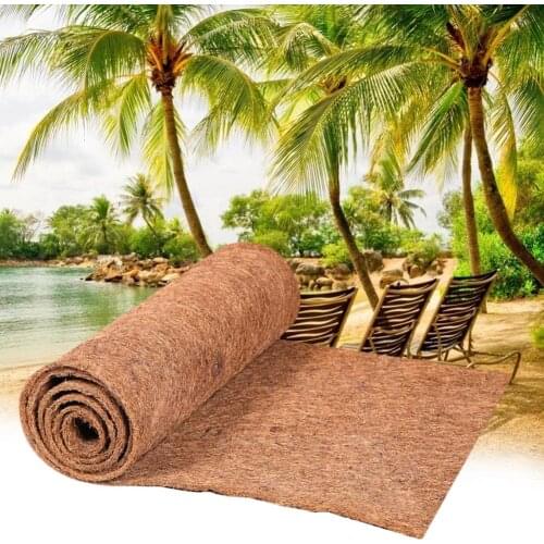 50*200CM Coconut Shell Mat Natural Moisture-proof Flower Pot Mat Multifunctional Natural Coconut Palm Pad Animal Crawling Mat
