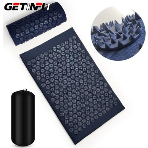 Getinfit New Massager Cushion Massage Yoga Mat Acupressure Relieves Stress Relieves Body Back Pain Fitness Yoga Mat
