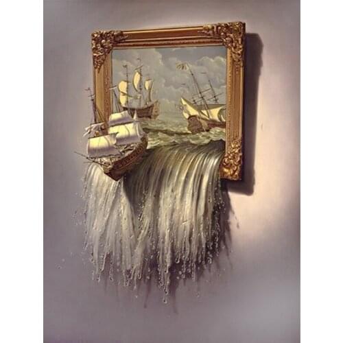 Needlework DIY Diamond Painting Cross Stitch Square The Ship Diamond Embroidery Home Decoration 5D Free Shipping Diamond Mosaic