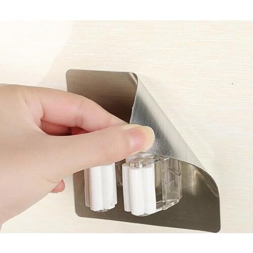 Wall Mounted Mop Organizer Holder Brush Broom Hanger Storage Rack Kitchen Tool Wall Housekeeper LX1326