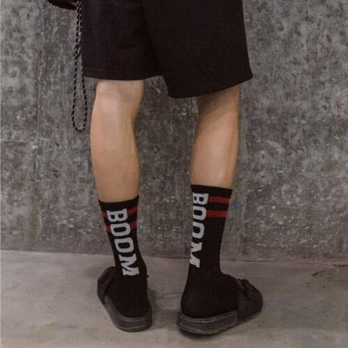 3pairs Words Pattern Harajuku Happy Lover Socks Mens Funny Cotton Dress Casual Socks Novelty Skateboard Socks for Men Women