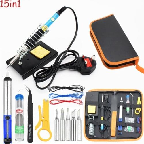 60W/110V Soldering Set Constant Temperature Soldering Iron Heated Ceramic Heater Electric Iron Regulatory Electric Iron Set Kit