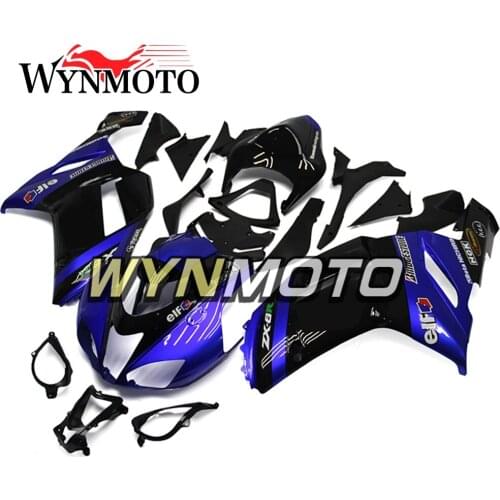 Complete ABS Injection Fairings For Kawasaki ZX-6R ZX6R 636 2007 2008 Motorbike Blue Black Fairing Kits Bodywork