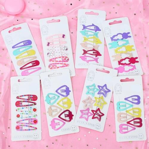 Diversity Mix Color Different Prints Random Hairgrip Hair Clip Snap Hair Clips for Children Girls Hair Accessories Women BN01