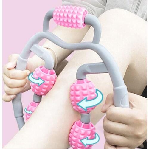 Muscle Roller Exercise Roller Massager Ring Clip Muscle Roller Calf Massager