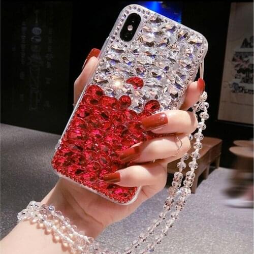 Luxury Diamond Case For ViVO Y19 Y17 Y15 Y12 Y85 Y91 Y91C Y95 V9 V11 V15 IQOO 7 X23 X27 X30 X60 Pro Rhinestone Bling Cover Girls