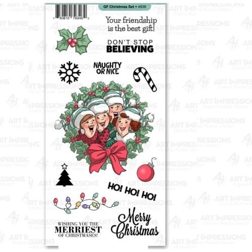 GF Christmas Set Clear Stamps Scrapbooking Stencil For Decor Embossing Stamp DIY Greeting Card Album Handmade 2021 New Year