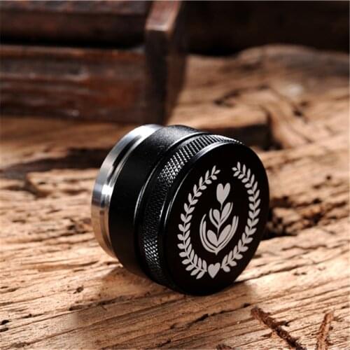 51/53/58mm Adjustable 304Stainless Steel Coffee Espresso Tamper Macaron Convex Four Angled Slopes Base Thread Distribution Tools