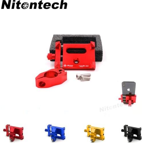 3.5-6.2 Inch Universal 360 Degree Rotatable Anti-Slip CNC Aluminum Motorcycle Handlebar Phone Holder Bracket for Yahama Harley