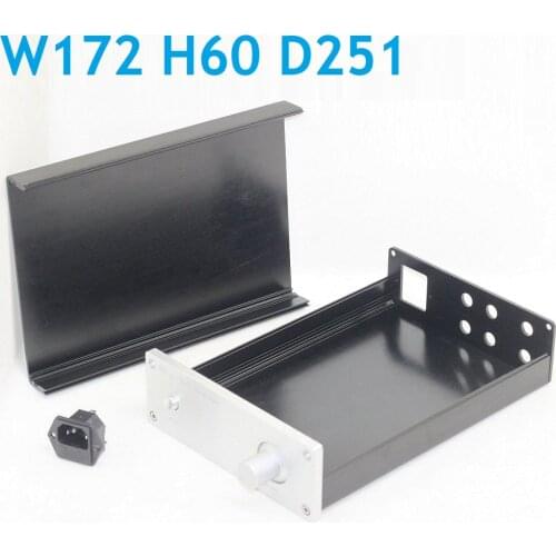 Size W172 H60 D251 Amplifier / preamp all aluminum chassis 1706 DIY case