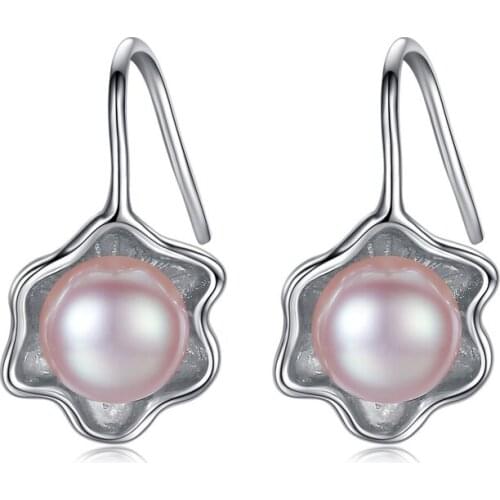 WANLUO Vintage Natural Freshwater Pearl Earrings 925 Sterling Silver Vintage Drop Earrings for Women Party Jewelry Dropshipping