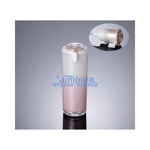 High quality W2 Capacity 30ML AS pink press pump bottle,lotion /foundation/BB Cream bottle cosmetic container,Cosmetic Packaging