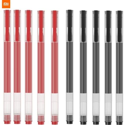 Xiaomi Mijia Super Durable Writing Sign Ballpoint Gel Pen 0.5mm bullet black red Pens Smooth Switzerland Refill MiKuni Japan Ink