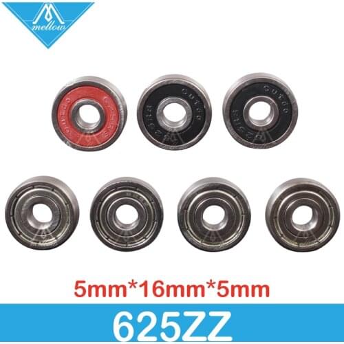 10pcs/lot 3D printer parts Miniature deep groove ball bearing 625ZZ 5*16*5 mm for CNC Openbuilds Plastic Wheel