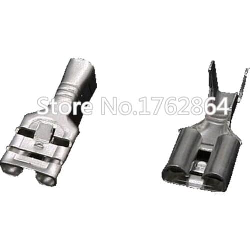 100 PCS 6.3 Series Stitching Plug 250 Pluggable Terminal Block Connector DJ622-A6.3B