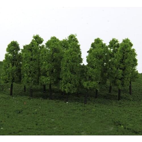 120 Packs Green Railway Model Trees 1/150 HO Scale 8cm Mini Forest Landscape