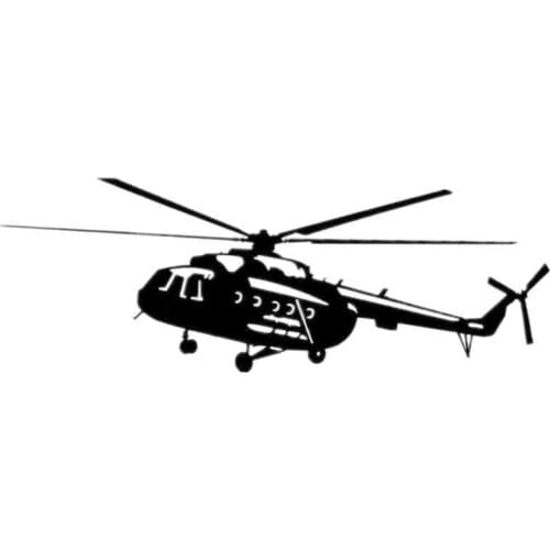 18CM*8CM Car Sticker Mi-8 Helicopter Auto Sticker Car Stickers Removable Car Accessories