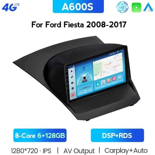 2.5D IPS Android 10.0 7862 Car Radio Stereo Multimedia For Ford Fiesta 2009-2017 Auto GPS Navigation No 2 Din 4G BT Video Player