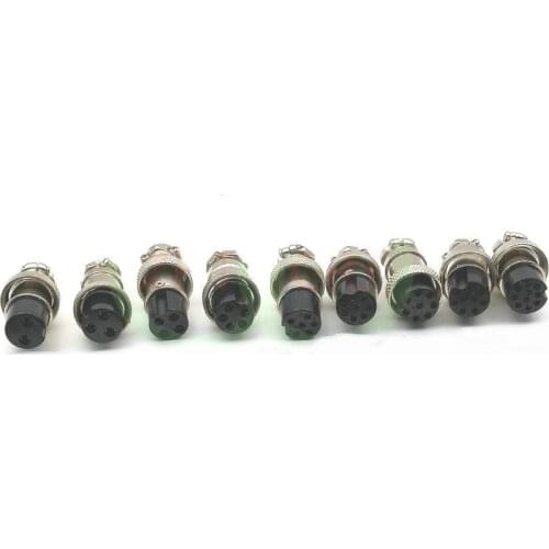 2pcs GX20 female 2pin 3pin 4Pin 5pin 6pin 7pin 8Pin 9pin 10pin 12PIN 20mm Audio Chassis Mount Connector