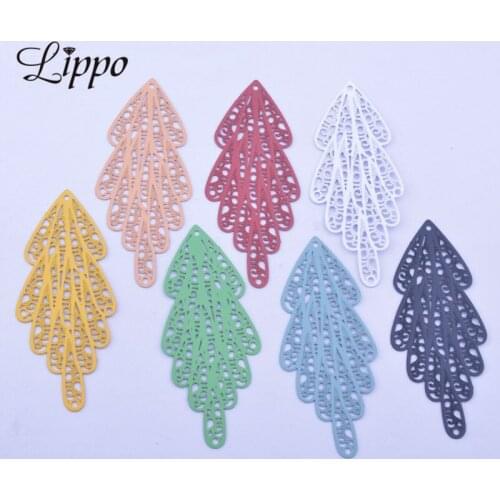 30pcs AB2767 20*48mm Brass Long Charms Earring Pendant