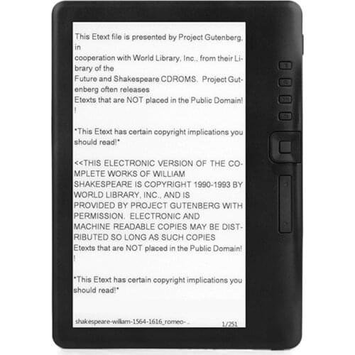 4GB Ebook Reader Smart with 7 Inch HD Sn Digital E-Book+Video+MP3 Music Player Color Sn ELECTSHONG