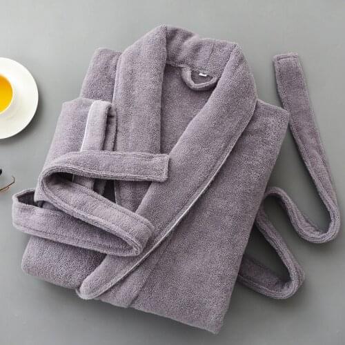 Five-star hotel thick cotton bathrobes winter towels thick cotton men and women couples absorbent beauty salon bathrobes