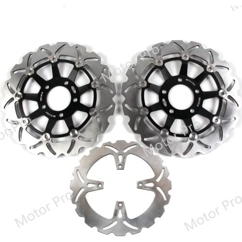 For Suzuki GSX 750 1989 1990 1991 1992 Front Rear Brake Disc Disk Rotor Kit Motorcycle GSX750 89 90 91 92 CNC Aluminum BLACK