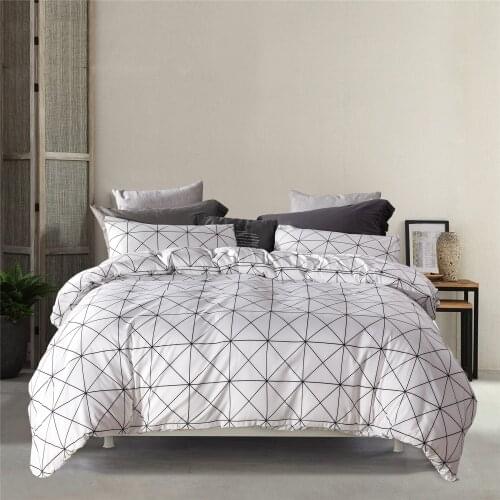 Black Lines White Modern Simple Elegant Comforter Bedding Set Fashion King Queen Twin Size Bed Linen Duvet Cover Sets Pillowcase