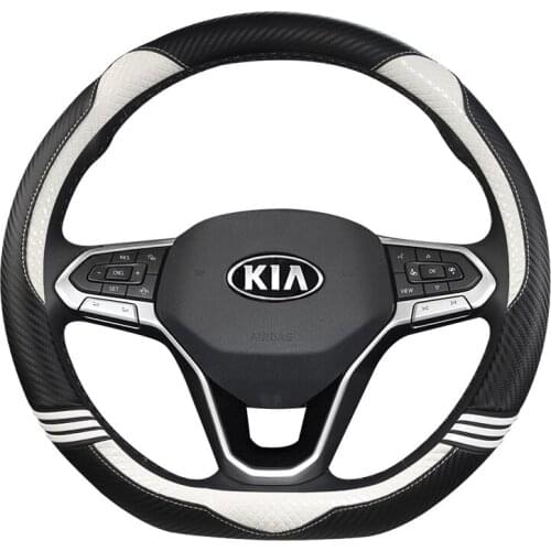 Leather Sport Car Steering Wheel Cover for Kia K2 K3 K4 K5 K3S KX1 KX3 KX5 KX7 Rio Soul Auto Accessories