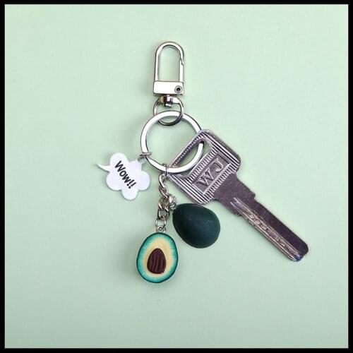 Creative Simulation Avocado Net Red Keychain Bag Pendant Car Key Chain