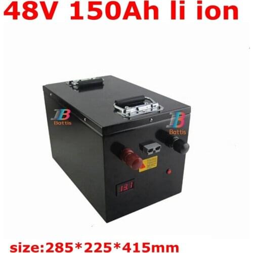 Lithium 48V 150AH li ion battery 48v lithium ion With 100A BMS for 5000w UPS scooter EV Tricycle golf cart +10A charger
