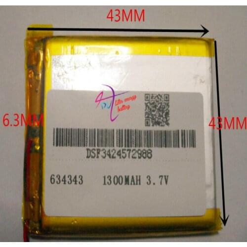Best battery brand 3.7V polymer batteries MP4 MP5 remote control batteries 1300mah volume 43 * 43 * 6.3mm
