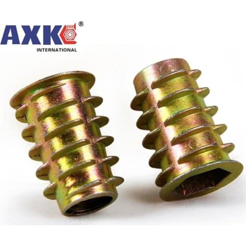 10X M4 M5 M6 M8 Metal Hexagon Hex Socket Head Embedded Insert Nut E-Nut for Wood Furniture Inside and Outside Thread Zinc-alloy