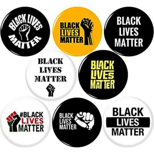 2021 New Biack Lives Matter Pinback Buttons Badges Pins Holiday Party Gifts DIY Crafts Materials Round Jacket Lapel Wholesale