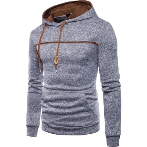 New hooded long-sleeved sweater plus size European and American fashion trend color pocket decorated sweater jacket