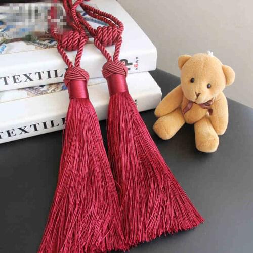 One pair tieback European high-grade curtain hanging ball strap simple decorative accessories tassel hanging ear tie tape M253