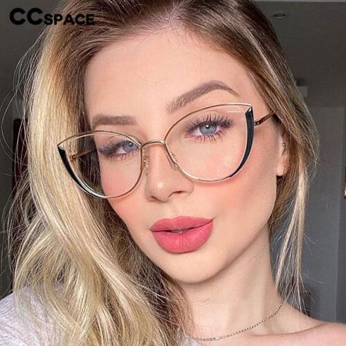 48222 Anti-Blue Light Cat Eye Ultralight Metal Frames Men Women Optical Fashion Computer Glasses