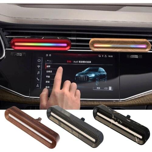 Car Vent Clip Air Fresheners Romantic Fragrance Diffuser with LED Atmosphere Light Aromatherapy Car Decorative Lamp Accessories
