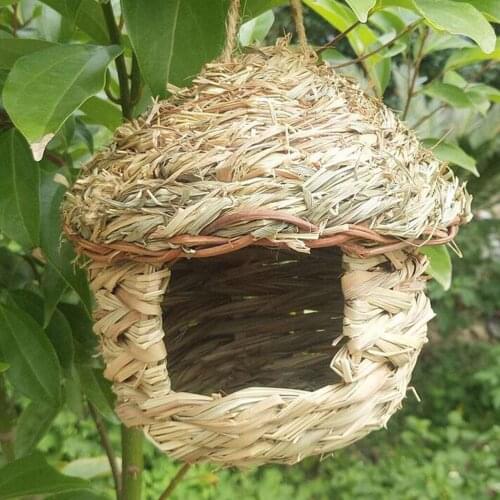 Handwoven Bird Nest ing Birdhouse Garden Decoration for Parakeets Cockatiels