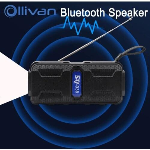 Portable Bluetooth Speaker With Solar Outdoor Flashlight Sport FM Radio Multifunctional Speaker Light High Stereo Wireless Sound