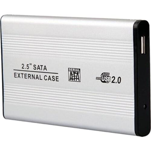 Portable HDD Case USB 2.0 SATA Case 2.5 Inch Mobile External Hard Disk Drive HDD Enclosure with Packing bag